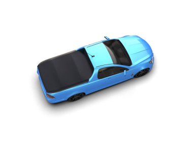 Modern araba beyaz arka planda izole edilmiş. 3d illüstrasyon. 