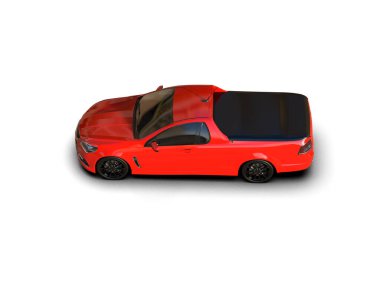 Modern araba beyaz arka planda izole edilmiş. 3d illüstrasyon. 