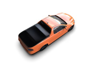 Modern araba beyaz arka planda izole edilmiş. 3d illüstrasyon. 