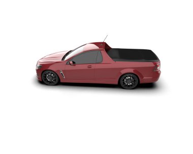 Modern araba beyaz arka planda izole edilmiş. 3d illüstrasyon. 