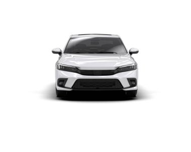 Üç boyutlu illüstrasyon. Modern araba beyaz arkaplanda izole edildi. 