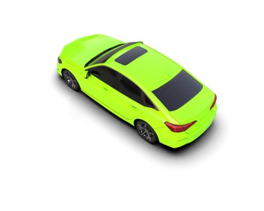 Üç boyutlu illüstrasyon. Modern araba beyaz arkaplanda izole edildi. 