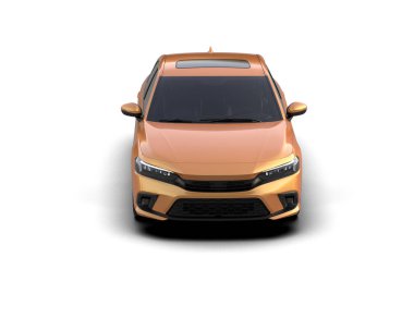 Üç boyutlu illüstrasyon. Modern araba beyaz arkaplanda izole edildi. 