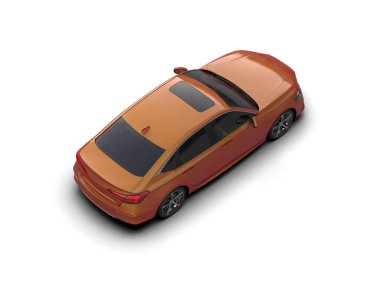 Üç boyutlu illüstrasyon. Modern araba beyaz arkaplanda izole edildi. 