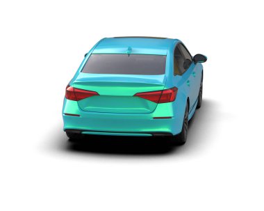 Üç boyutlu illüstrasyon. Modern araba beyaz arkaplanda izole edildi. 