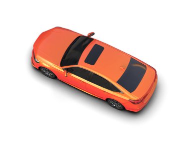 Üç boyutlu illüstrasyon. Modern araba beyaz arkaplanda izole edildi. 