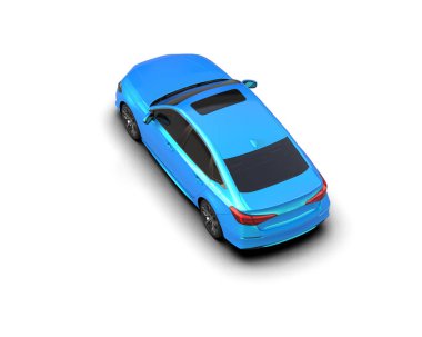 Üç boyutlu illüstrasyon. Modern araba beyaz arkaplanda izole edildi. 