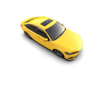 Üç boyutlu illüstrasyon. Modern araba beyaz arkaplanda izole edildi. 