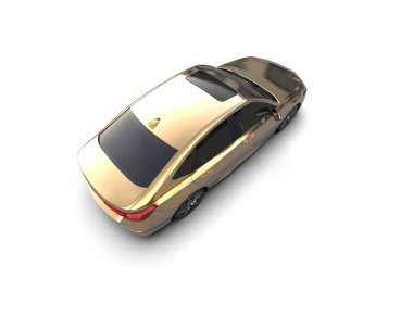 Üç boyutlu illüstrasyon. Modern araba beyaz arkaplanda izole edildi. 