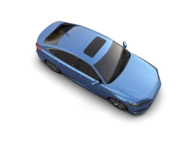 Üç boyutlu illüstrasyon. Modern araba beyaz arkaplanda izole edildi. 