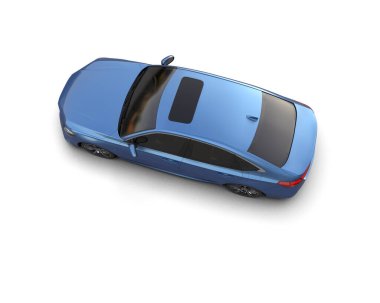 Üç boyutlu illüstrasyon. Modern araba beyaz arkaplanda izole edildi. 