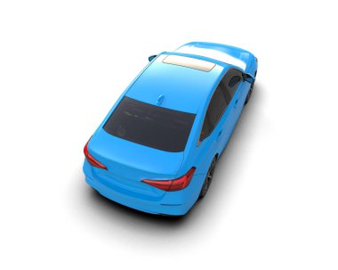 Üç boyutlu illüstrasyon. Modern araba beyaz arkaplanda izole edildi. 