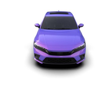 Üç boyutlu illüstrasyon. Modern araba beyaz arkaplanda izole edildi. 