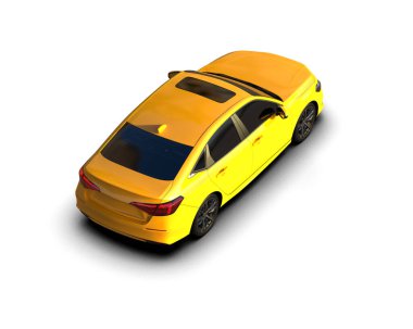 Üç boyutlu illüstrasyon. Modern araba beyaz arkaplanda izole edildi. 