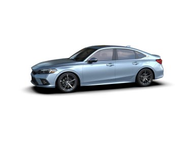 Üç boyutlu illüstrasyon. Modern araba beyaz arkaplanda izole edildi. 