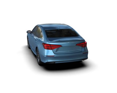 Üç boyutlu illüstrasyon. Modern araba beyaz arkaplanda izole edildi. 