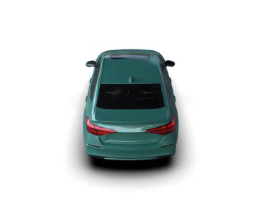 Üç boyutlu illüstrasyon. Modern araba beyaz arkaplanda izole edildi. 