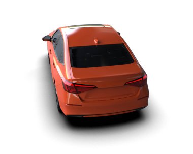 Üç boyutlu illüstrasyon. Modern araba beyaz arkaplanda izole edildi. 