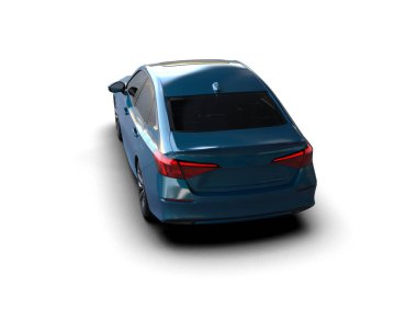 Üç boyutlu illüstrasyon. Modern araba beyaz arkaplanda izole edildi. 