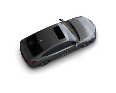 Üç boyutlu illüstrasyon. Modern araba beyaz arkaplanda izole edildi. 