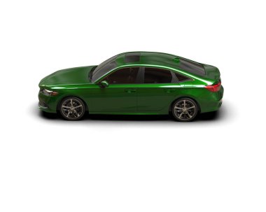 Üç boyutlu illüstrasyon. Modern araba beyaz arkaplanda izole edildi. 