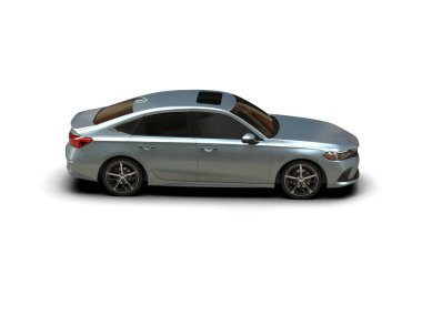 Üç boyutlu illüstrasyon. Modern araba beyaz arkaplanda izole edildi. 