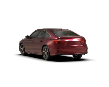 Üç boyutlu illüstrasyon. Modern araba beyaz arkaplanda izole edildi. 