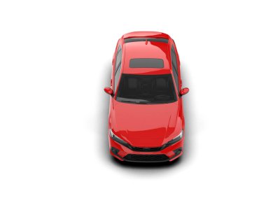 Üç boyutlu illüstrasyon. Modern araba beyaz arkaplanda izole edildi. 