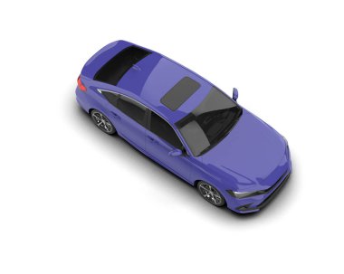 Üç boyutlu illüstrasyon. Modern araba beyaz arkaplanda izole edildi. 