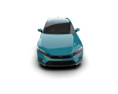 Üç boyutlu illüstrasyon. Modern araba beyaz arkaplanda izole edildi. 