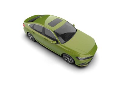 Üç boyutlu illüstrasyon. Modern araba beyaz arkaplanda izole edildi. 