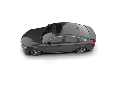 Üç boyutlu illüstrasyon. Modern araba beyaz arkaplanda izole edildi. 