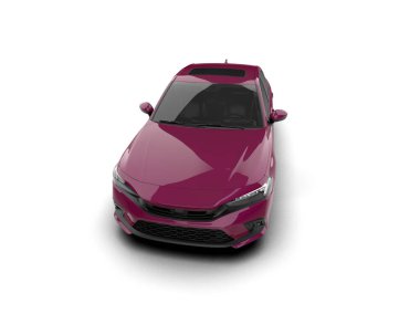 Üç boyutlu illüstrasyon. Modern araba beyaz arkaplanda izole edildi. 