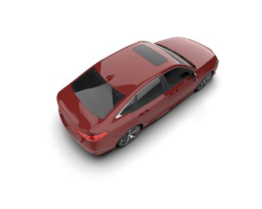 Üç boyutlu illüstrasyon. Modern araba beyaz arkaplanda izole edildi. 