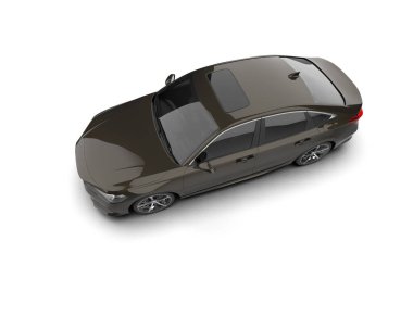 Üç boyutlu illüstrasyon. Modern araba beyaz arkaplanda izole edildi. 