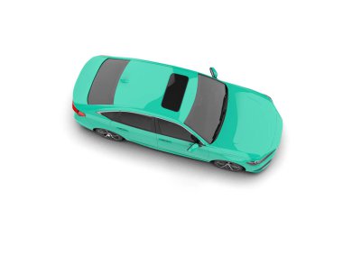 Üç boyutlu illüstrasyon. Modern araba beyaz arkaplanda izole edildi. 