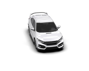 Üç boyutlu illüstrasyon. Modern araba beyaz arkaplanda izole edildi. 