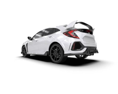 Üç boyutlu illüstrasyon. Modern araba beyaz arkaplanda izole edildi. 