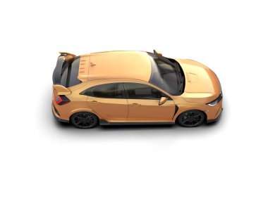 Üç boyutlu illüstrasyon. Modern araba beyaz arkaplanda izole edildi. 