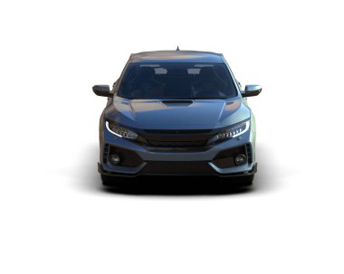 Üç boyutlu illüstrasyon. Modern araba beyaz arkaplanda izole edildi. 