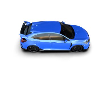 Üç boyutlu illüstrasyon. Modern araba beyaz arkaplanda izole edildi. 