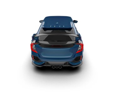 Üç boyutlu illüstrasyon. Modern araba beyaz arkaplanda izole edildi. 