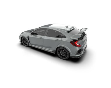 Üç boyutlu illüstrasyon. Modern araba beyaz arkaplanda izole edildi. 