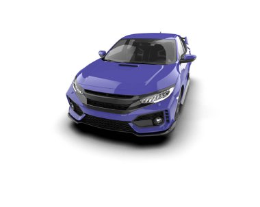 Üç boyutlu illüstrasyon. Modern araba beyaz arkaplanda izole edildi. 