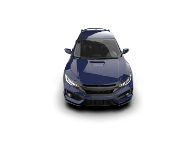 Üç boyutlu illüstrasyon. Modern araba beyaz arkaplanda izole edildi. 