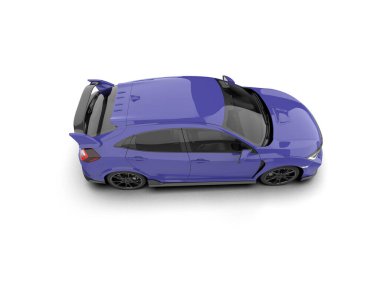 Üç boyutlu illüstrasyon. Modern araba beyaz arkaplanda izole edildi. 