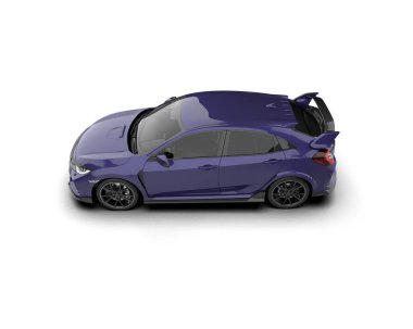 Üç boyutlu illüstrasyon. Modern araba beyaz arkaplanda izole edildi. 