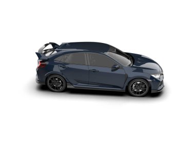 Üç boyutlu illüstrasyon. Modern araba beyaz arkaplanda izole edildi. 