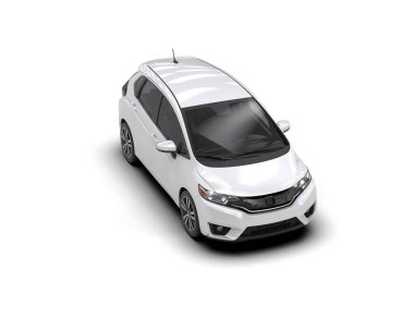 Üç boyutlu illüstrasyon. Modern araba beyaz arkaplanda izole edildi. 