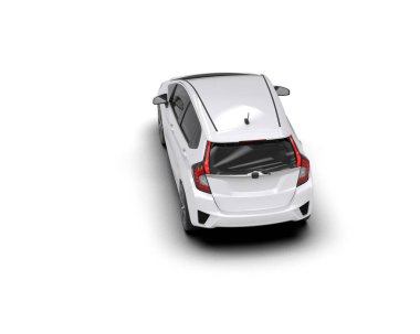 Üç boyutlu illüstrasyon. Modern araba beyaz arkaplanda izole edildi. 